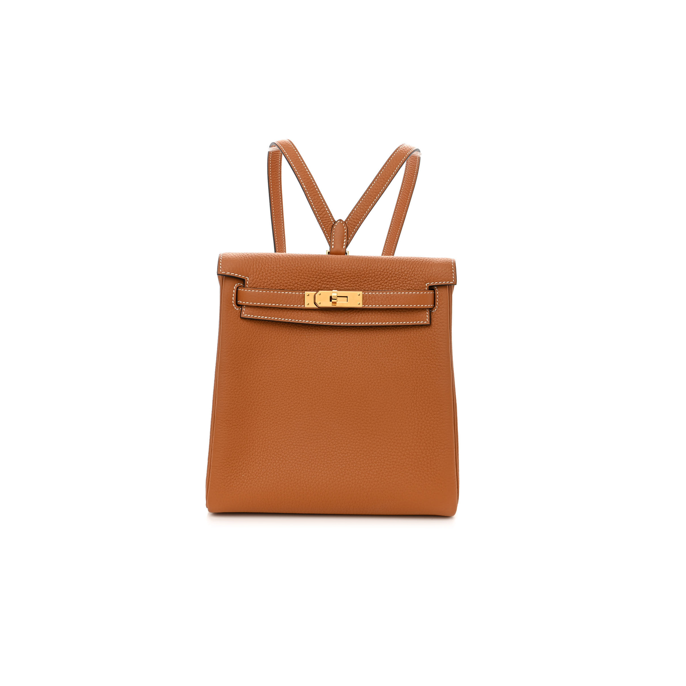 H**mes master aurillon clemence kelly ado backpack toffee (23*22*10cm)